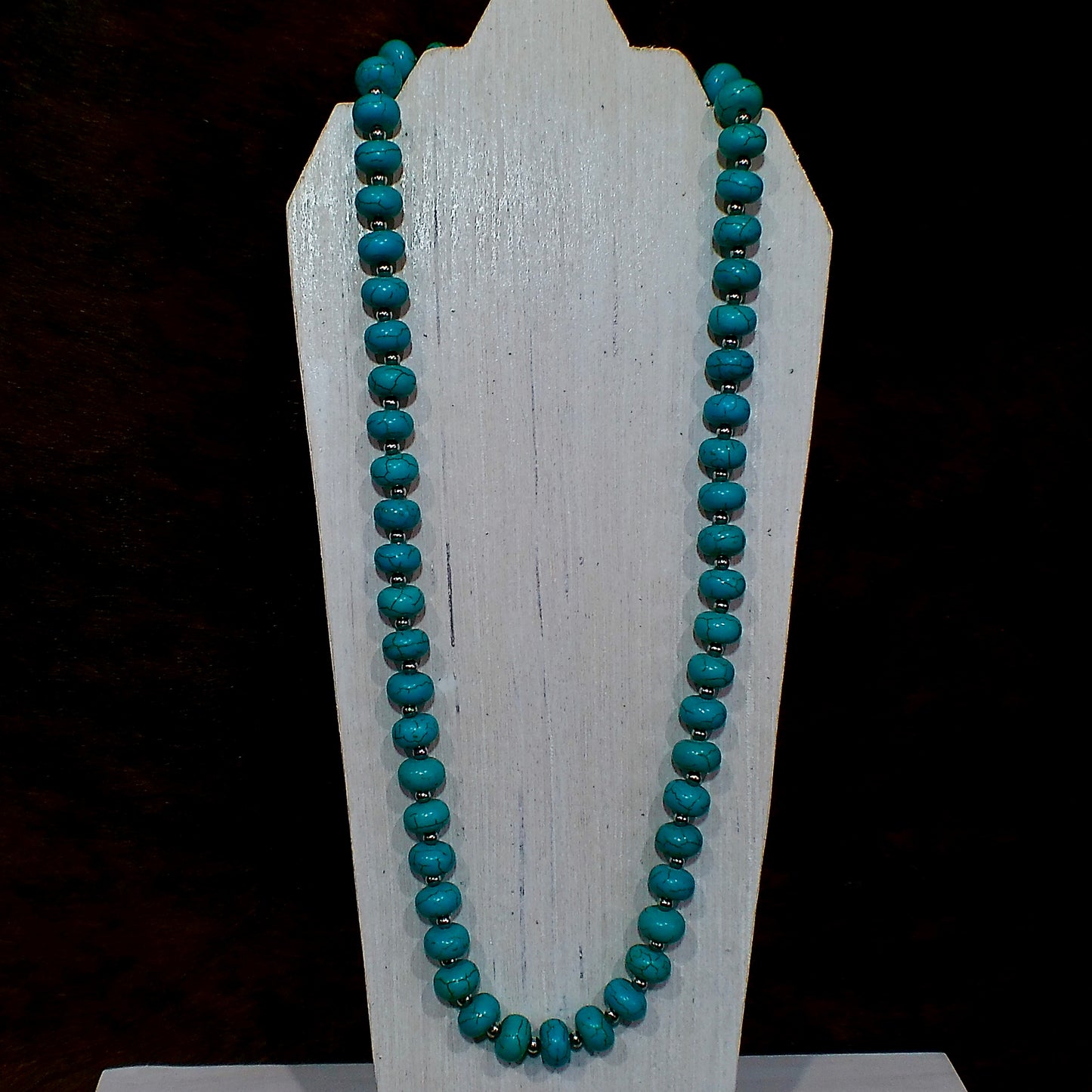 Turquoise Howlite & Stainless Steel Necklaces