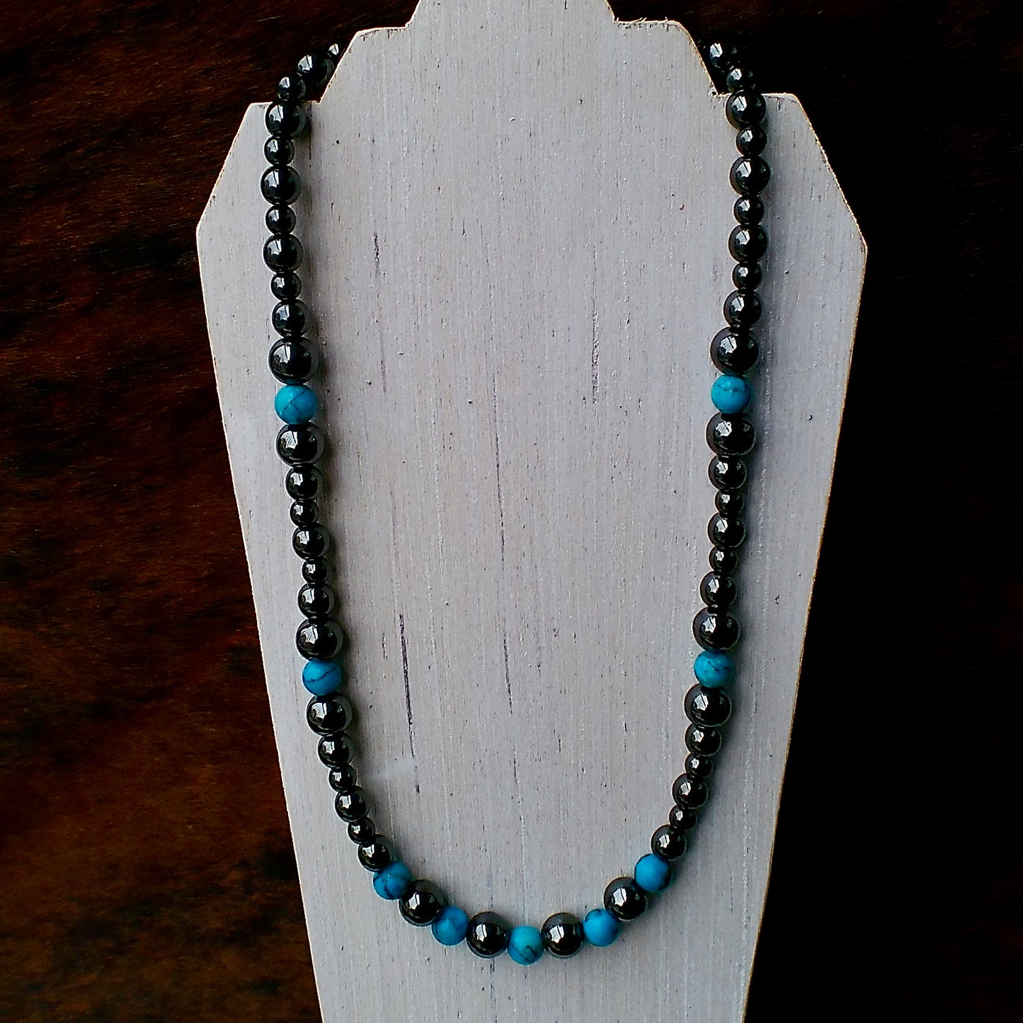 Hematite & Synthetic Turquoise Necklaces