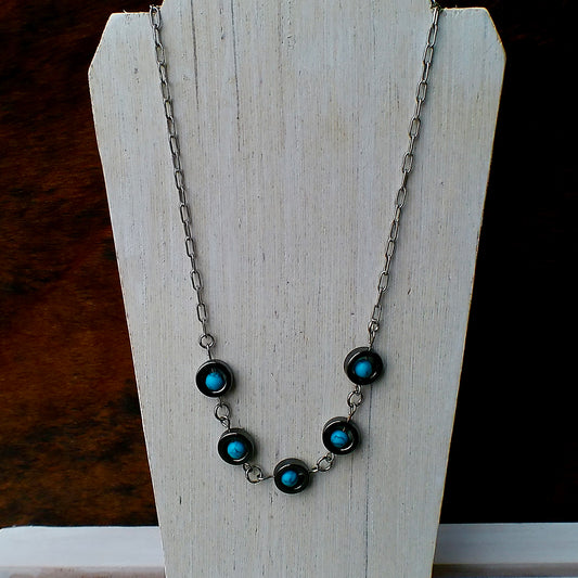 Hematite & Synthetic Turquoise Necklaces