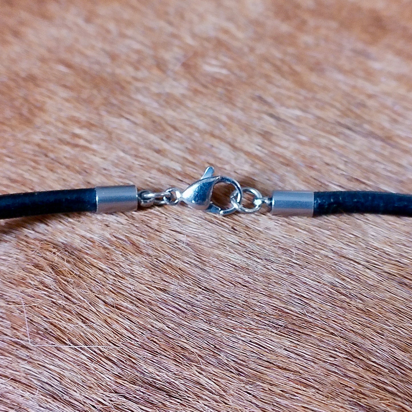 Leather Finished Cord — Stainless Steel Findings