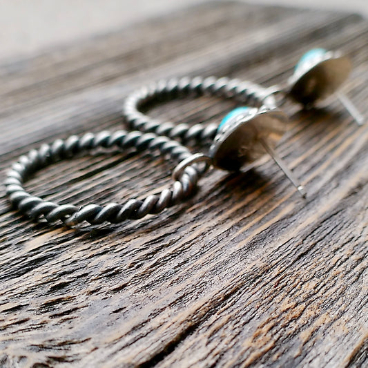 Sonoran Turquoise Hoop Earrings