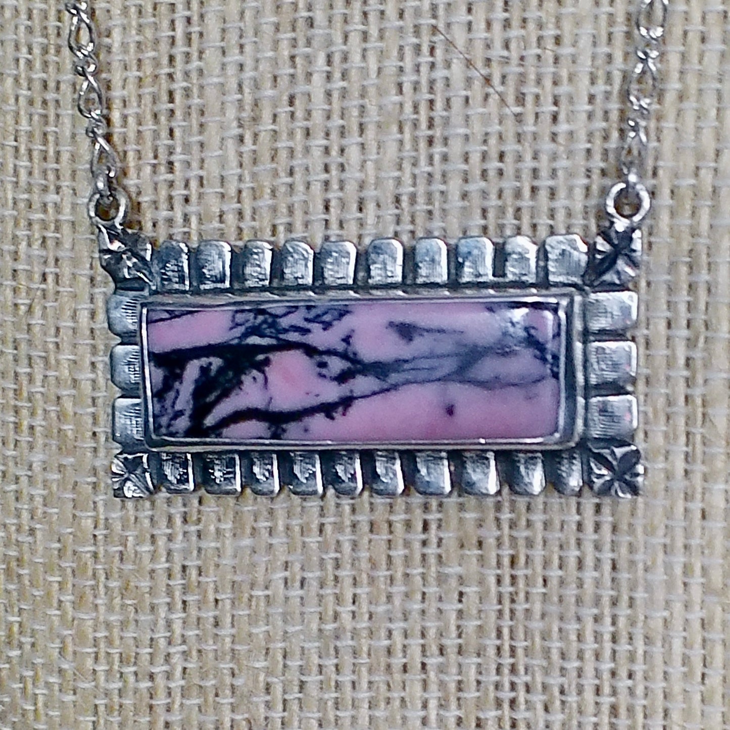 Rhodonite Pendant Necklace
