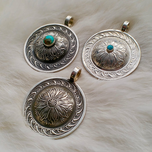 Silver Concho Pendants