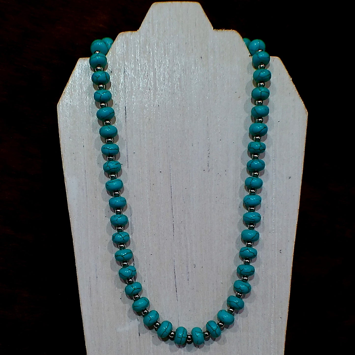 Turquoise Howlite & Stainless Steel Necklaces