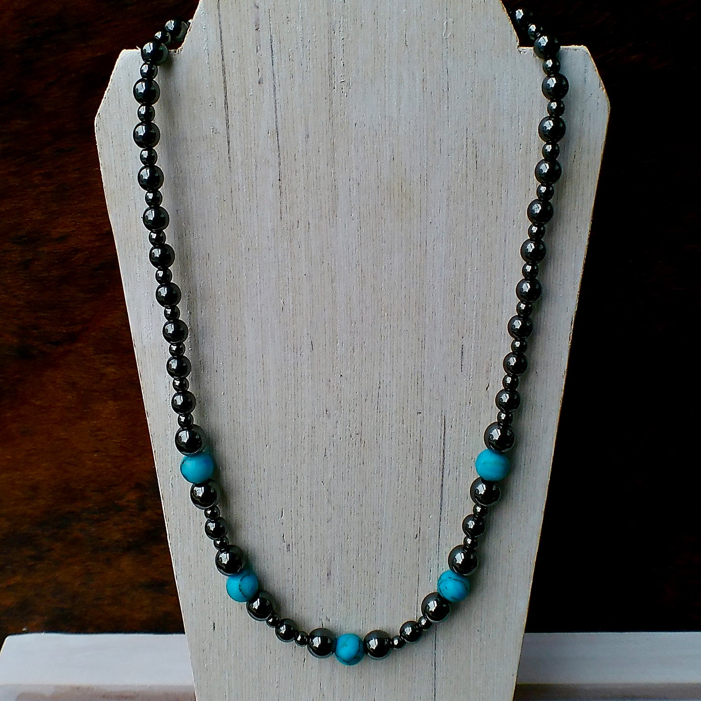 Hematite & Synthetic Turquoise Necklaces