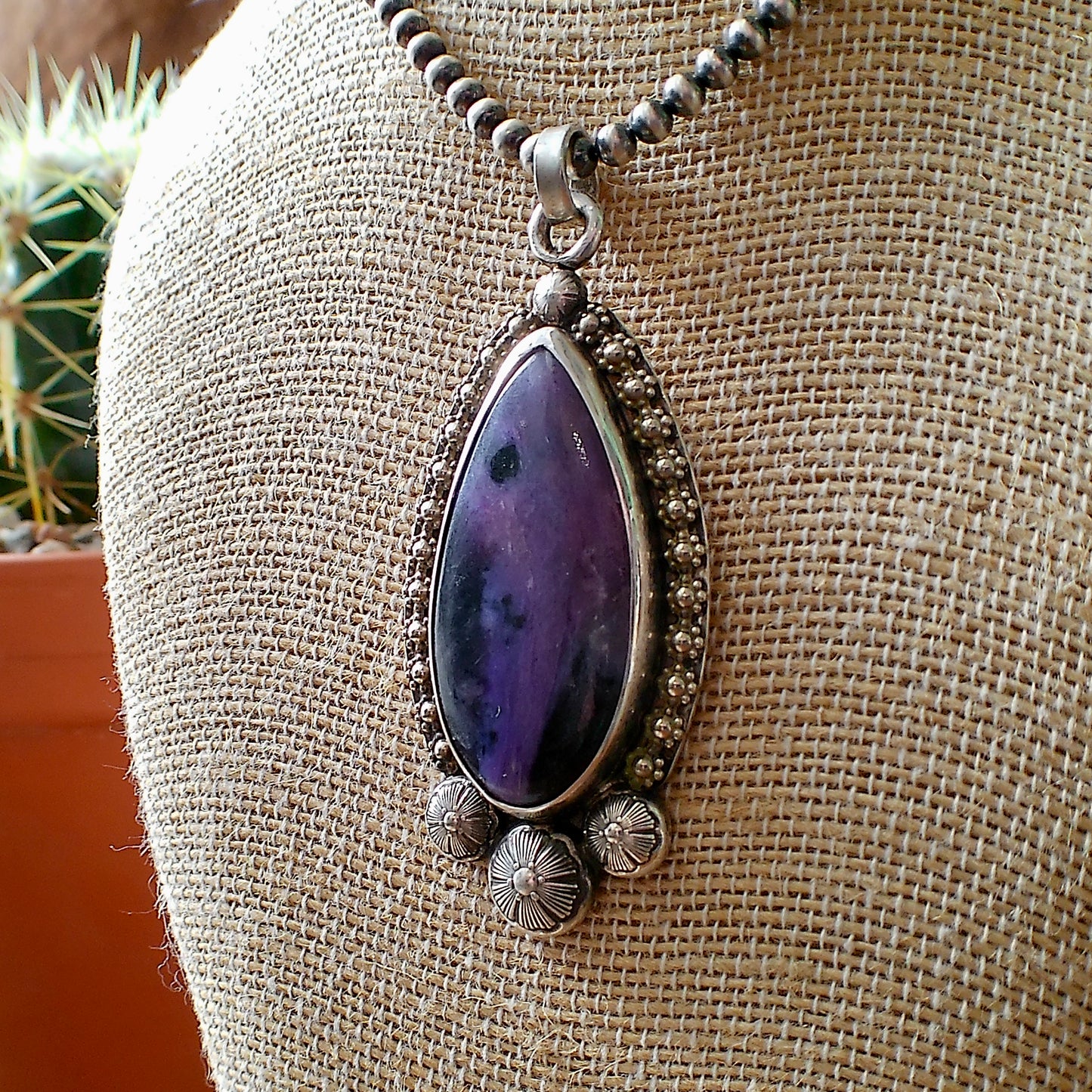 Charoite Pendant — Engraved by Richard Brooks