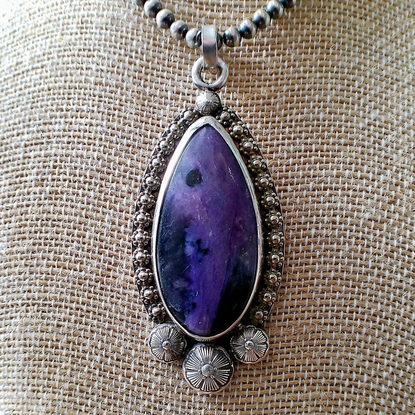Charoite Pendant — Engraved by Richard Brooks