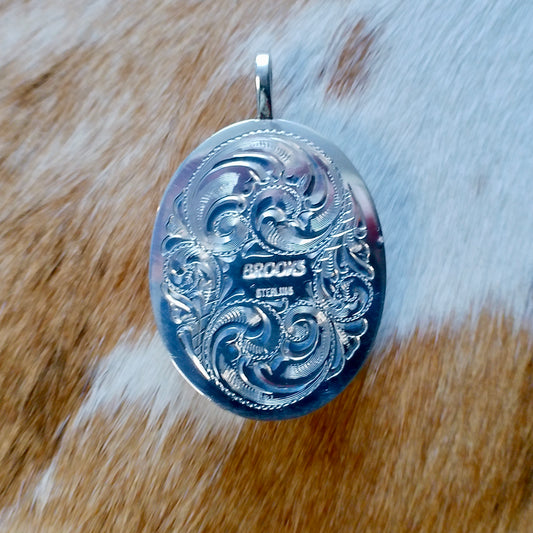 Obsidian Pendant — Engraved by Richard Brooks
