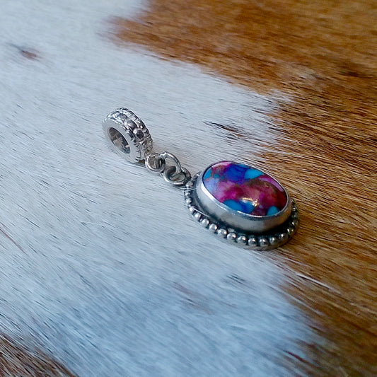 Turquoise Pink Oyster Pendant