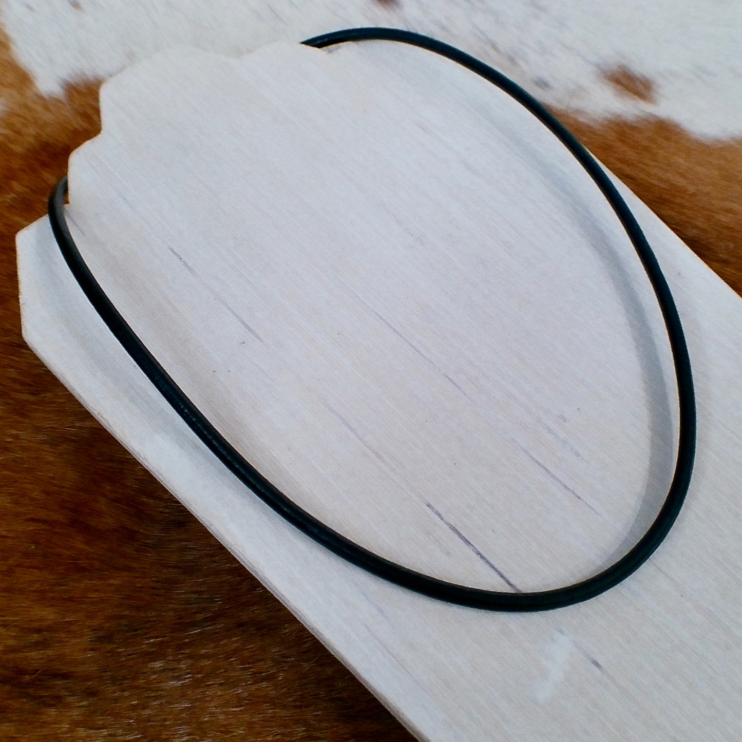 Leather Finished Cord — Stainless Steel Findings
