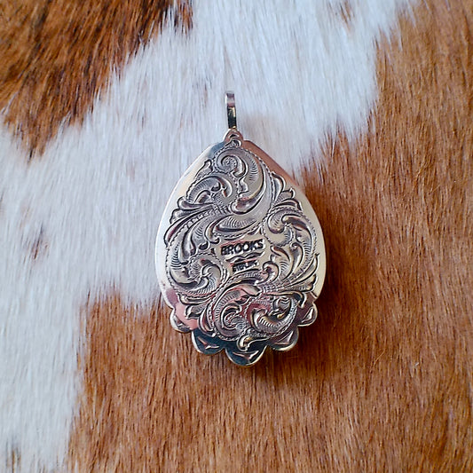 Dendritic Opal Pendant — Engraved by Richard Brooks