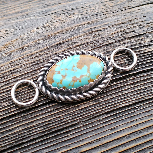 Turquoise & Sterling Silver Twilly Tie Slides