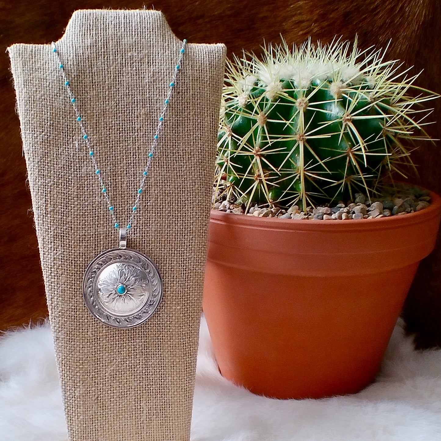 Silver Concho Pendants