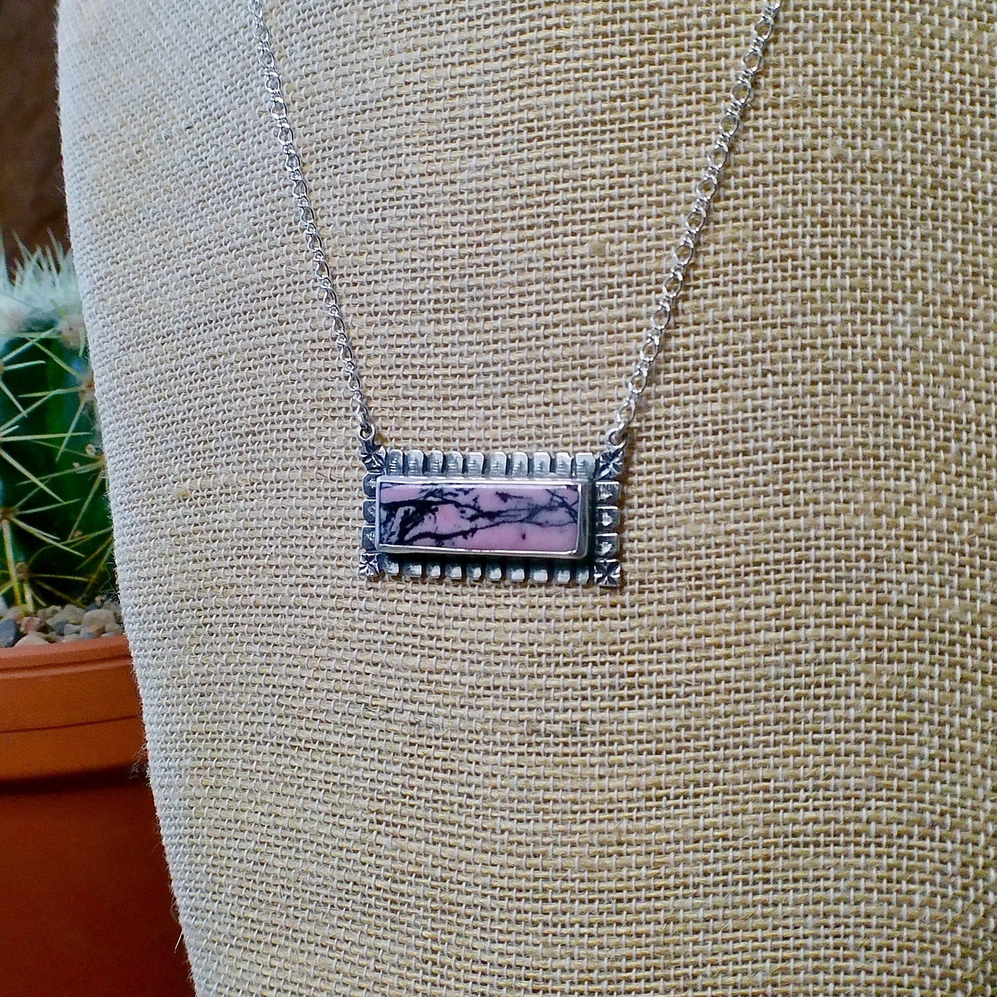 Rhodonite Pendant Necklace