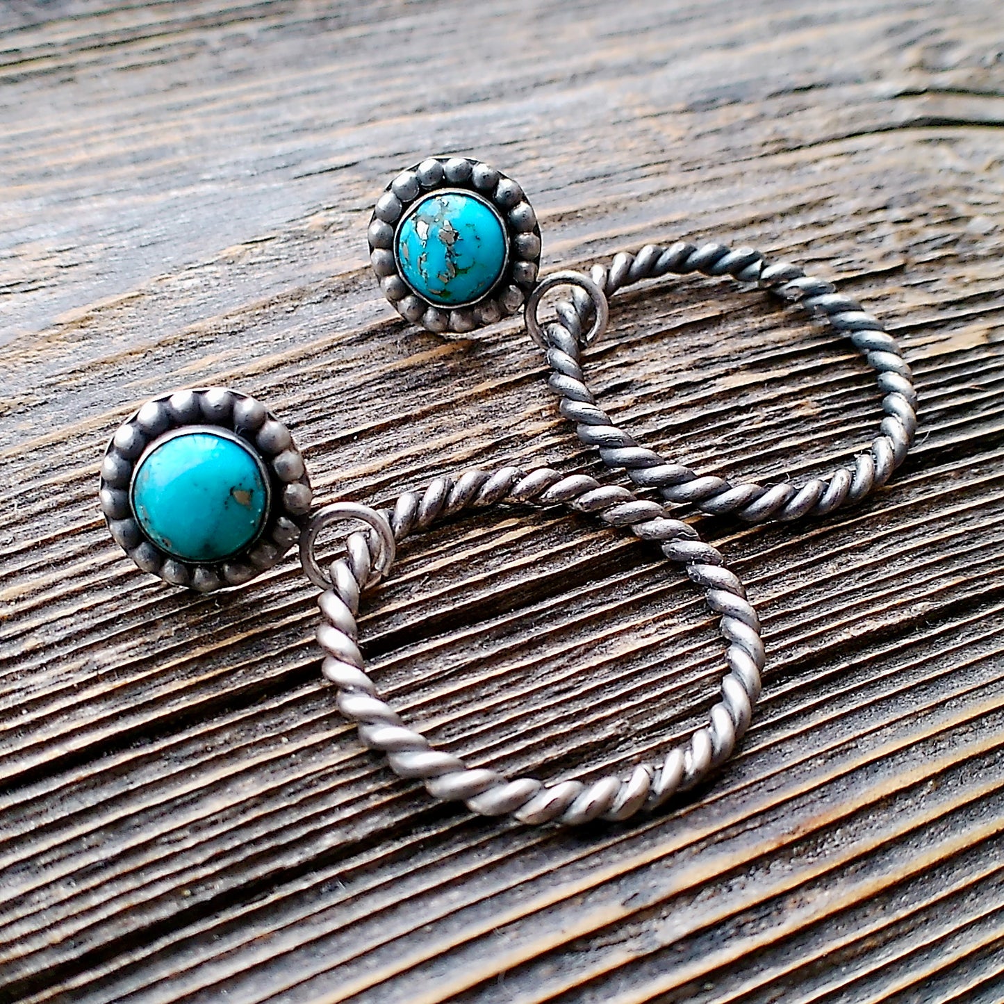 Sonoran Turquoise Hoop Earrings
