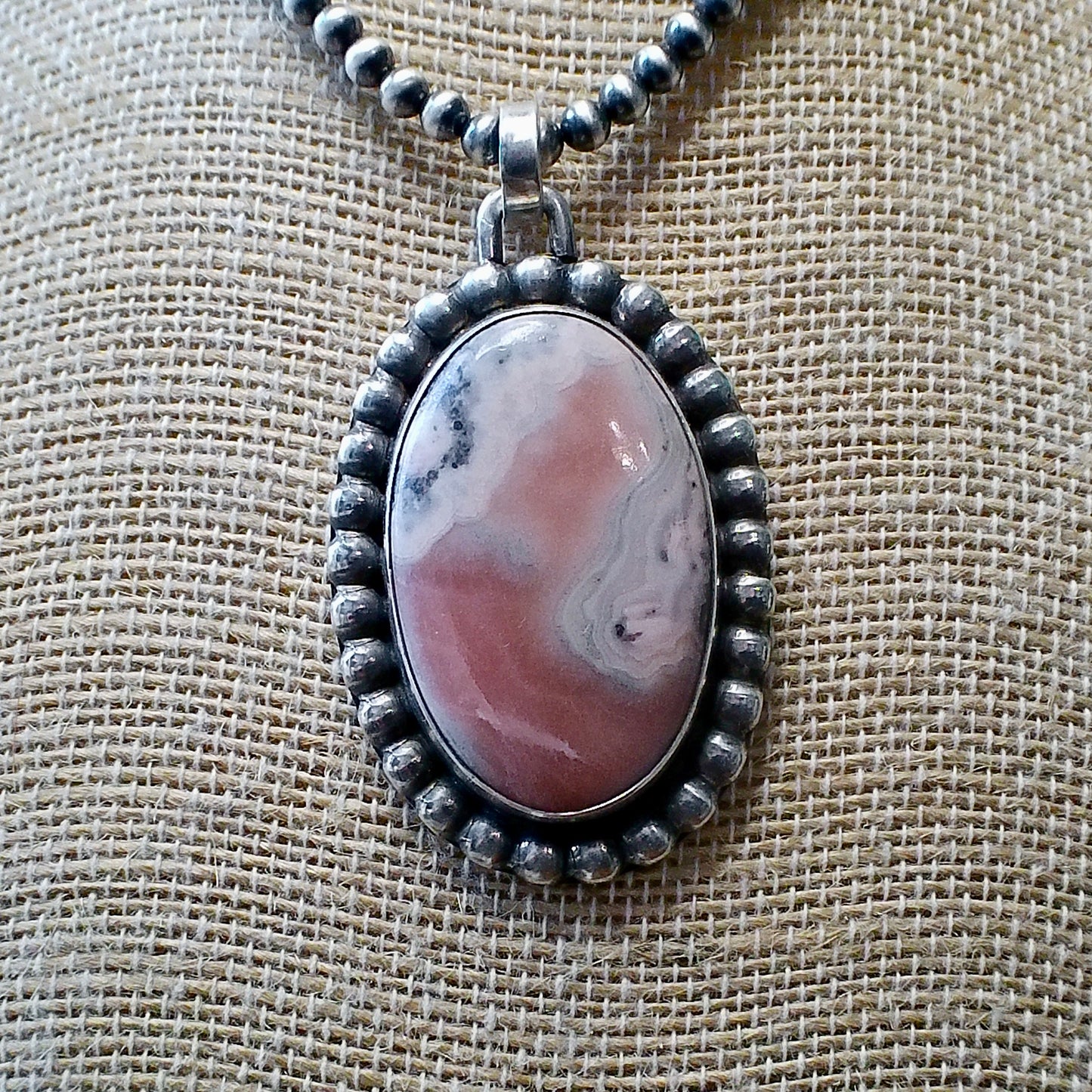 Rhodonite Pendant — Engraved by Richard Brooks