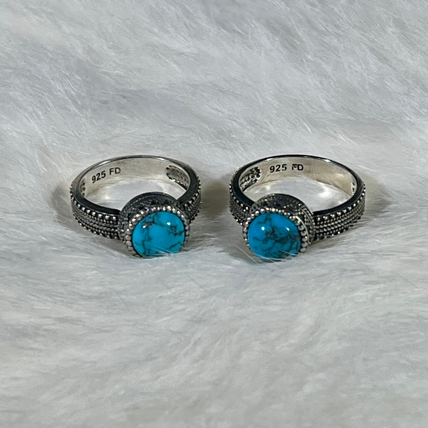 Turquoise Gallery Wire Rings