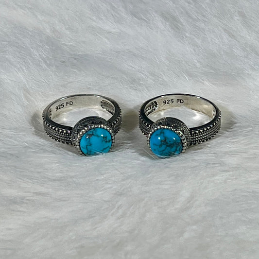 Turquoise Gallery Wire Rings