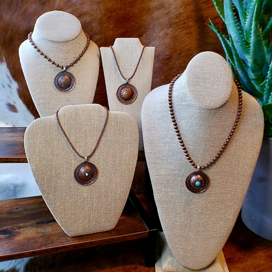 Copper Concho Pendants
